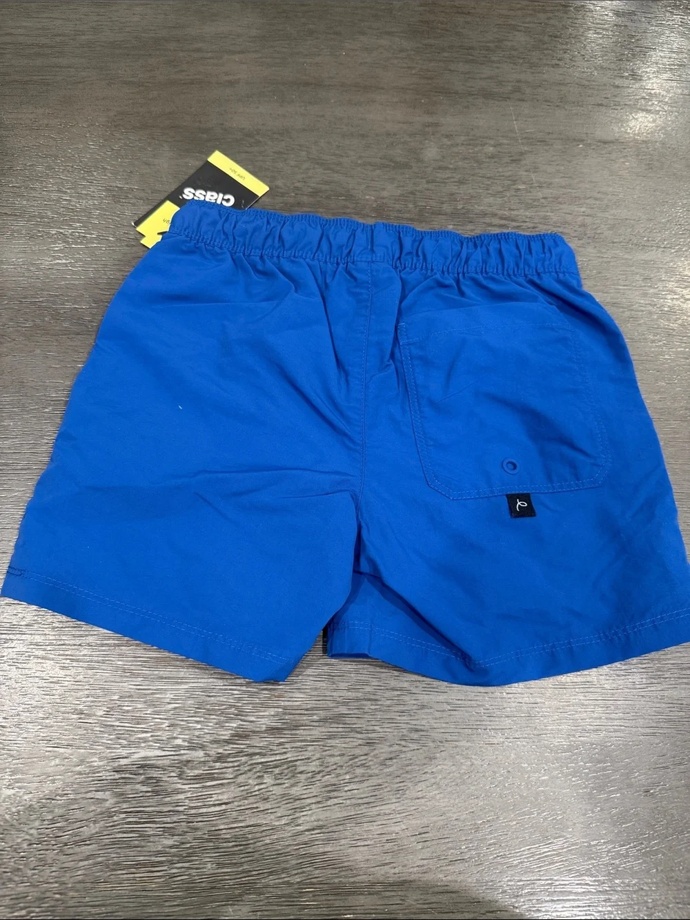art class Boys Blue Solid and Light Blue Patterned Swim Trunks Set